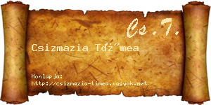 Csizmazia Tímea névjegykártya