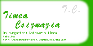 timea csizmazia business card