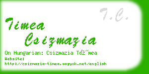 timea csizmazia business card